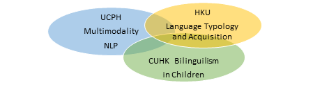 Figure showing the three research areas of the group